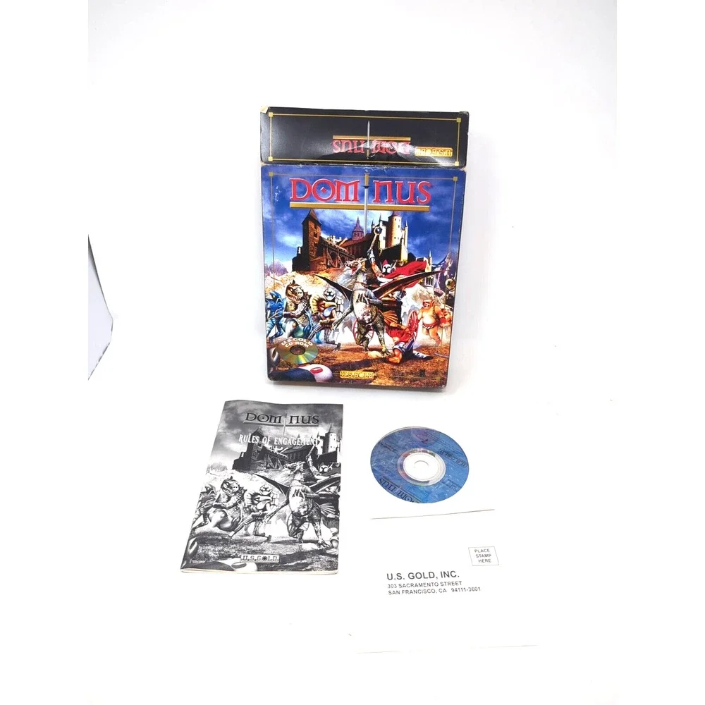 PC Big Box CD-ROM Game DOMINUS The New Genre of Strategy Games 1994 US Gold